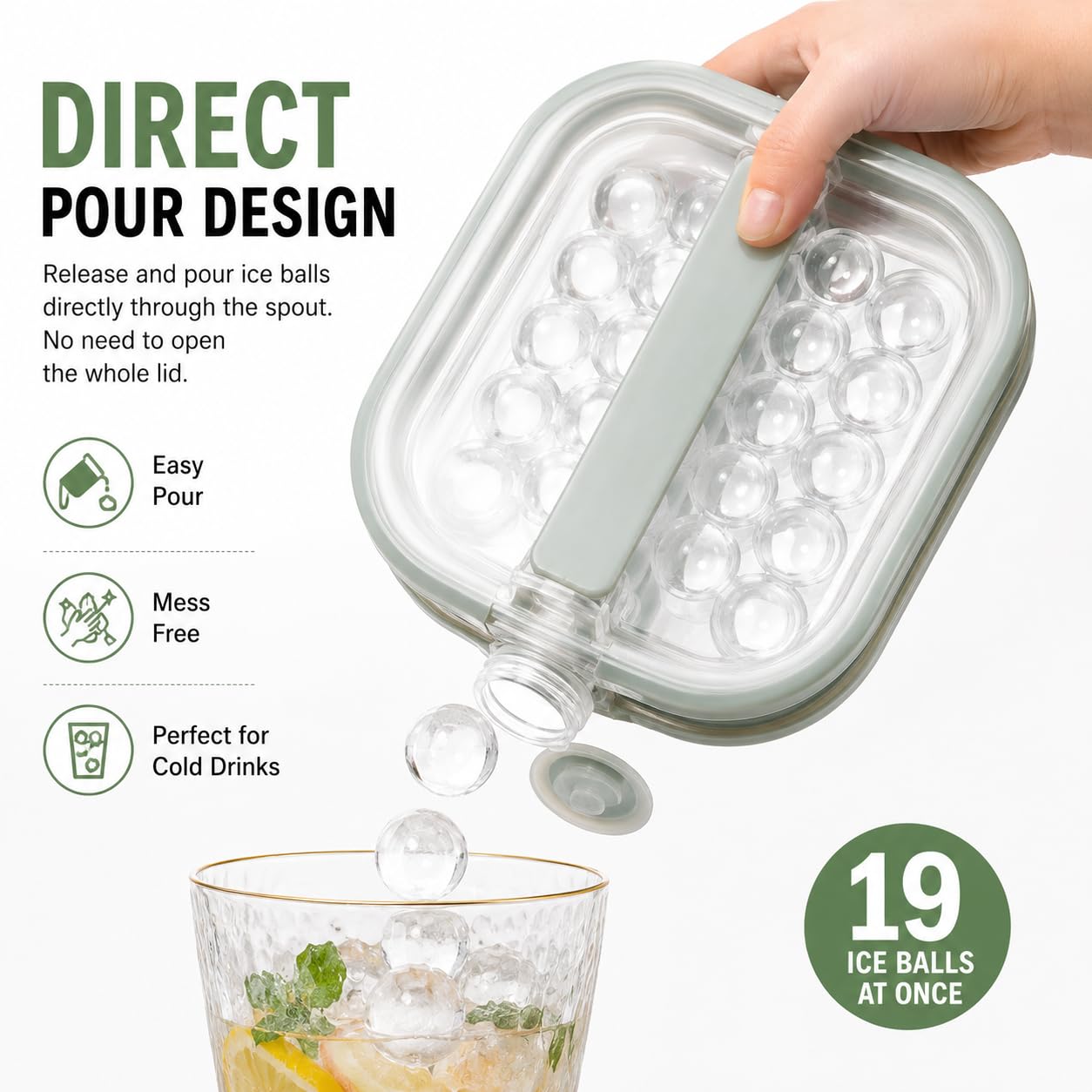 Bollitore portatile in silicone per la creazione di sfere di ghiaccio