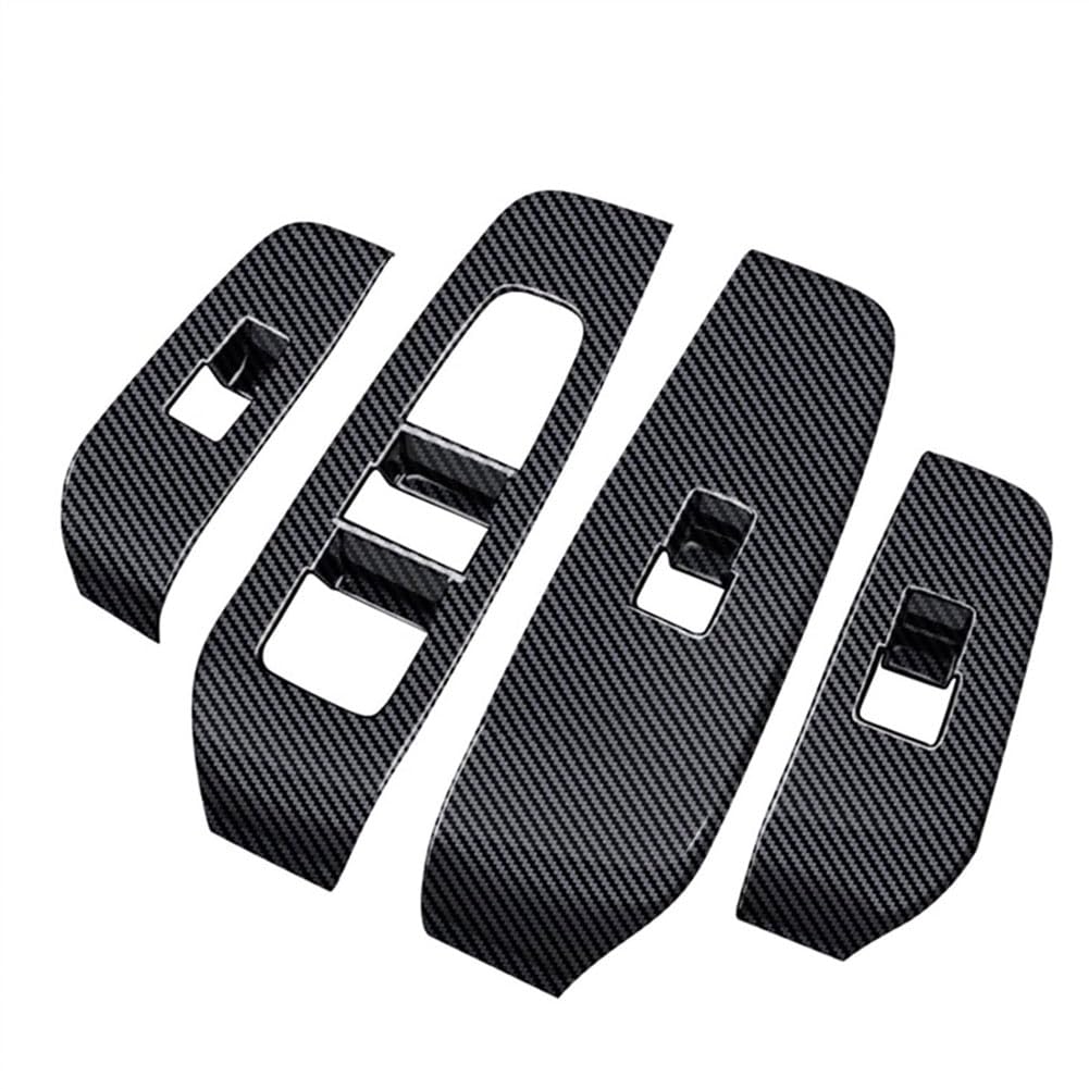 YHQKJ for Nissan Note E13 2020-2021 Car Window Lift Panel Cover Trim, ABS Carbon Fiber Window Glass Switch Button Frame Stickers Interior Accessories