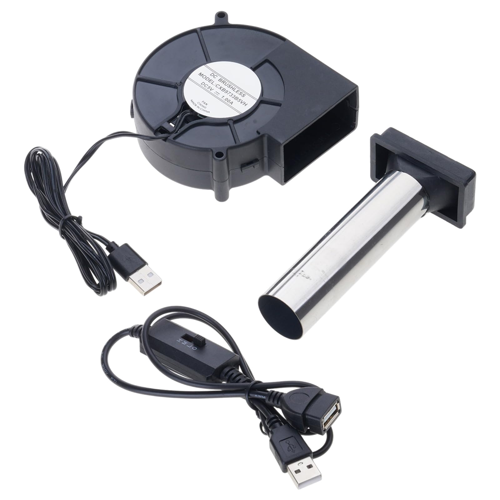 HGENAHGTF Speed USB Blower Fan for Waste Oil Stove Camping Backyard Barbecues Grill Ignitions Campfire Picnics Cooking Usb Rechargeable Starting Blower