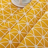 NATUCE Round Tablecloth, 150cm Dust-Proof Cotton Linen Table Cloth Circular Simple Style Table Cover for Buffet, Wedding, Restaurant, Party-Yellow - Image 6