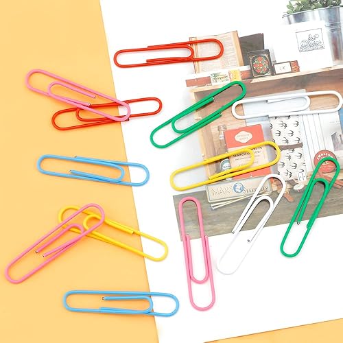 Miniatura 6 de Clips de papel de 2 pulgadas, clips de papel, clips de papel grandes, clips de papel surtidos, clips de papel de colores, clips de papel de metal a