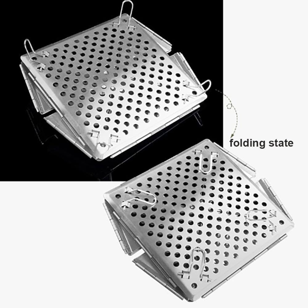 Barbecue a carbonella, pieghevole, portatile, leggero, per grigliare all'aperto, campeggio, escursionismo, viaggi, picnic, barbecue, feste, per tutte le grigliate e le verdure