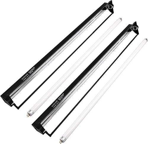 Aiicioo T5 Reptile UVB Light 24W - 10.0 Desert UVB - Bombilla de reptil para dragón barbudo, tortuga, terrario, bombilla UVB (2 unidades)