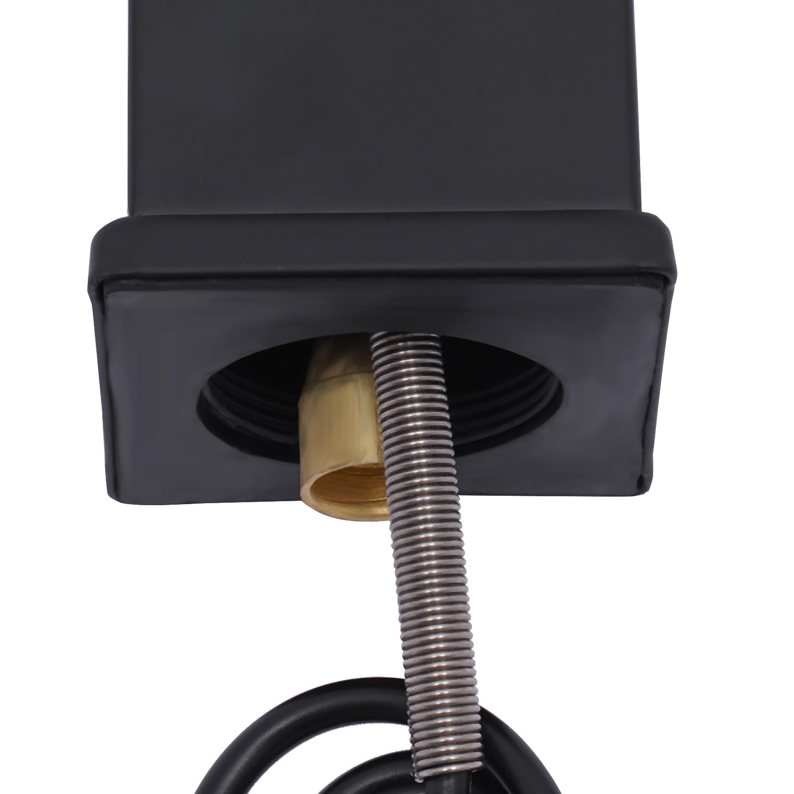 Grifo con sensor para baño y cocina, mezclador de lavabo sin contacto de acero inoxidable con control de temperatura para lavabo (negro)