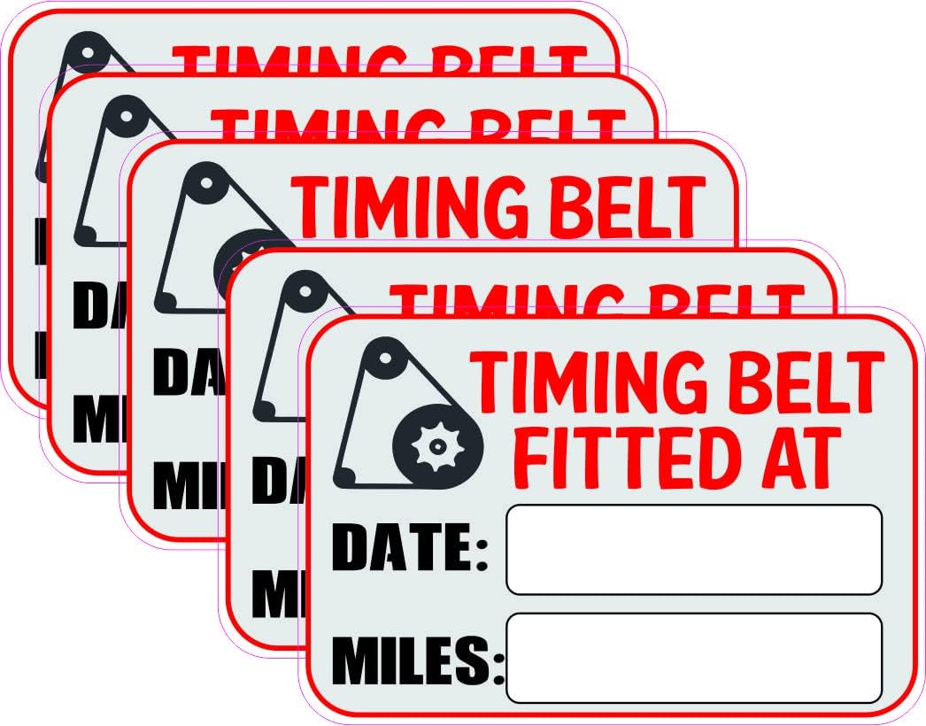 25x Timing Belt Replacement Stickers Cam Belt Service MOT Garage Stickers
