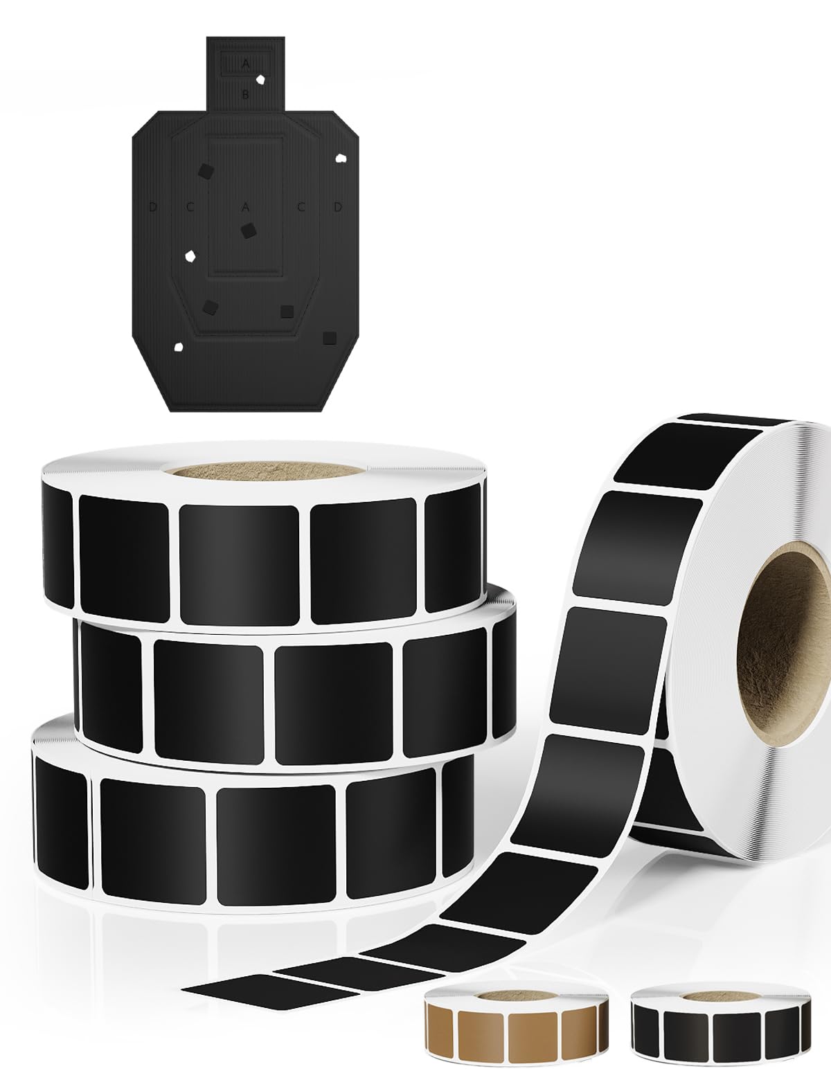 6000 PCS 1-Inch Black Target Stickers and Pasters for Shooting Practice, Adhesive Markers for Shooting Range Targets