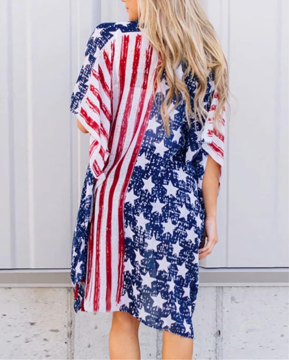 ComforatblenAmerican Flag Kimono