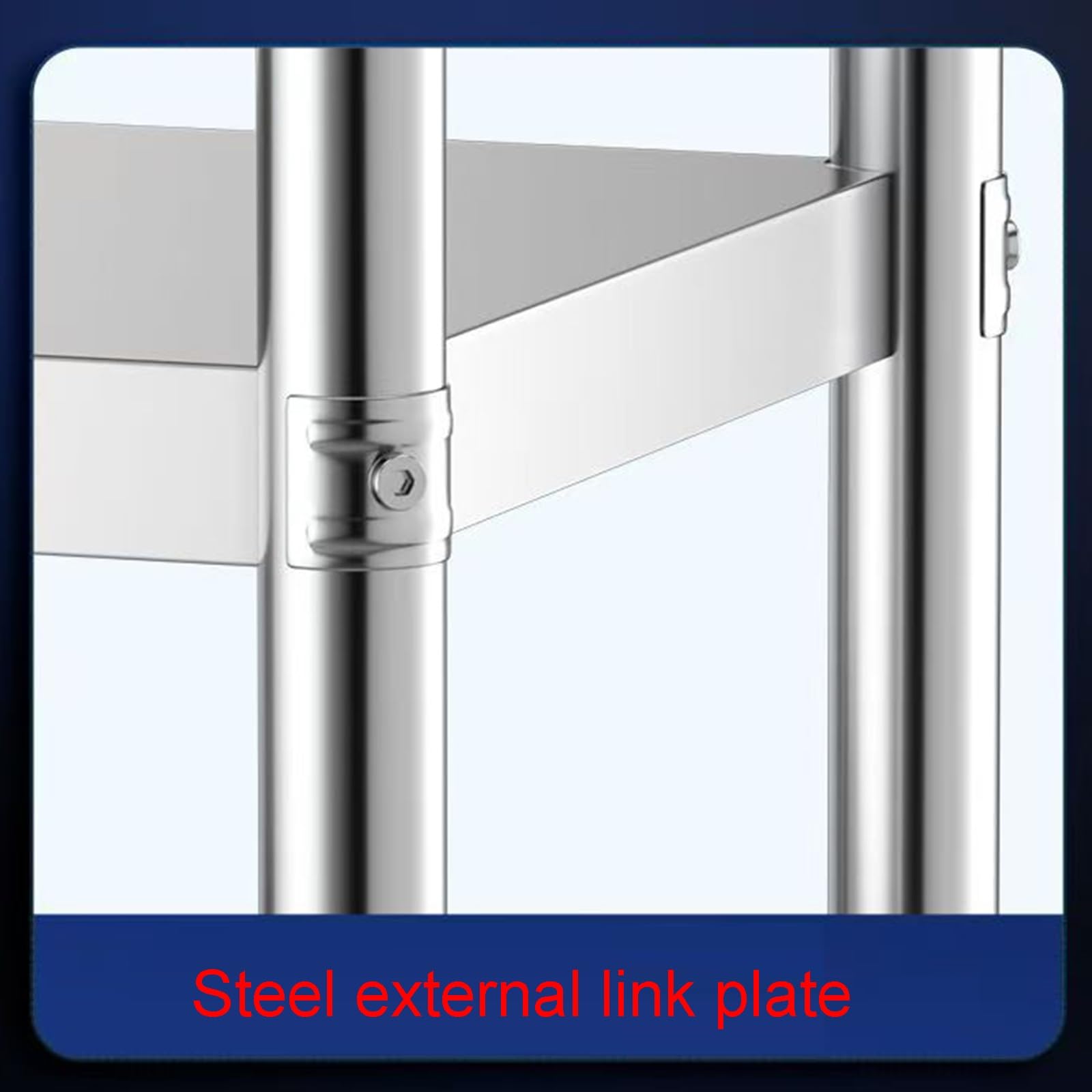Estante de Acero Inoxidable 304 para Banco de Trabajo Mesa de Cocina Comercial de 3 Niveles para Cortar Verduras con Patas Ajustables Y Mesa de Embalaje para Almacén