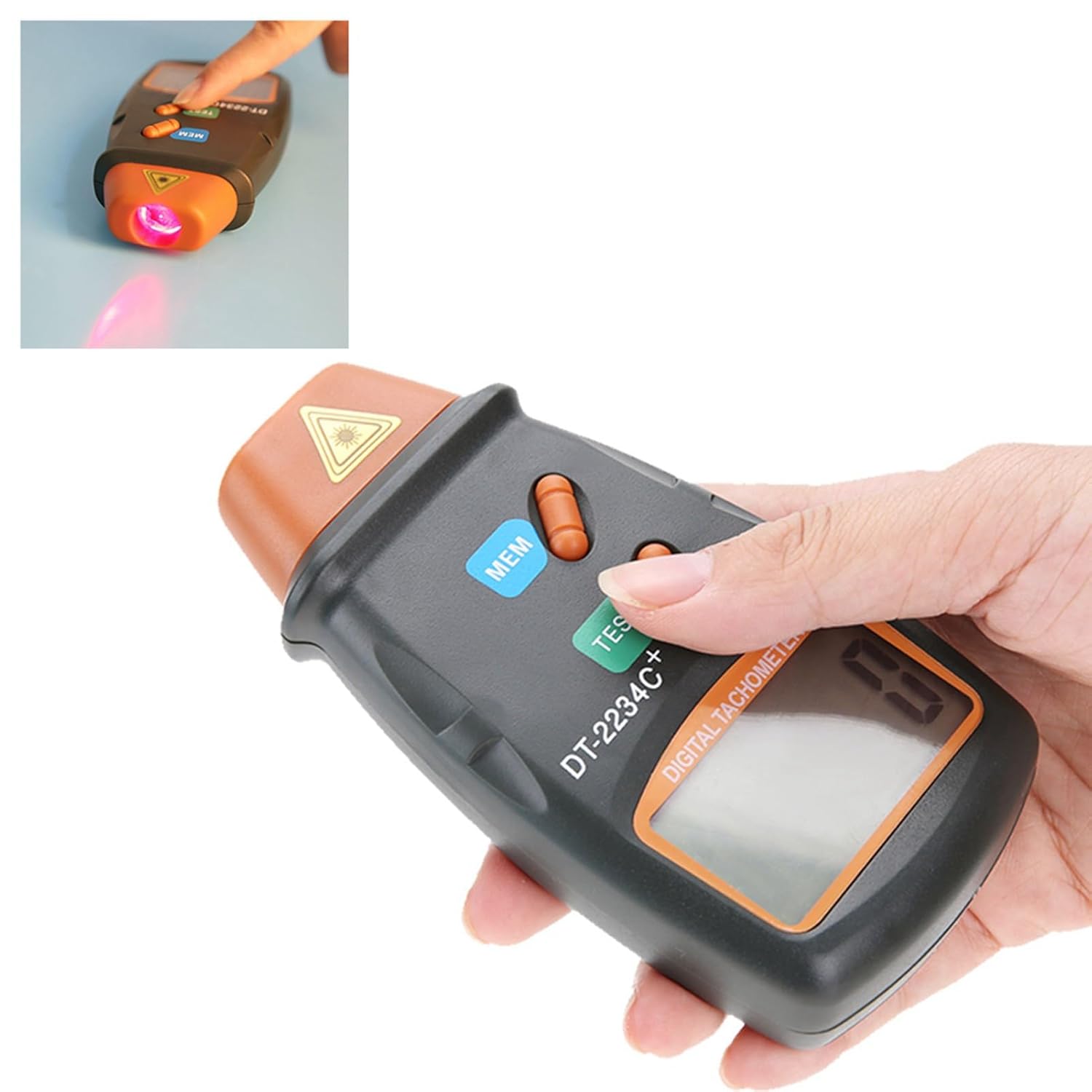 High Accuracy and LCD Digital Clear Display Non-Contact Photoelectric Velocimeter Mini RPM Tester Meter for Motor, Wheels, Lathe, Electrical Fan, Paper Making, Plastic Industry, Washing Machines - Image 6