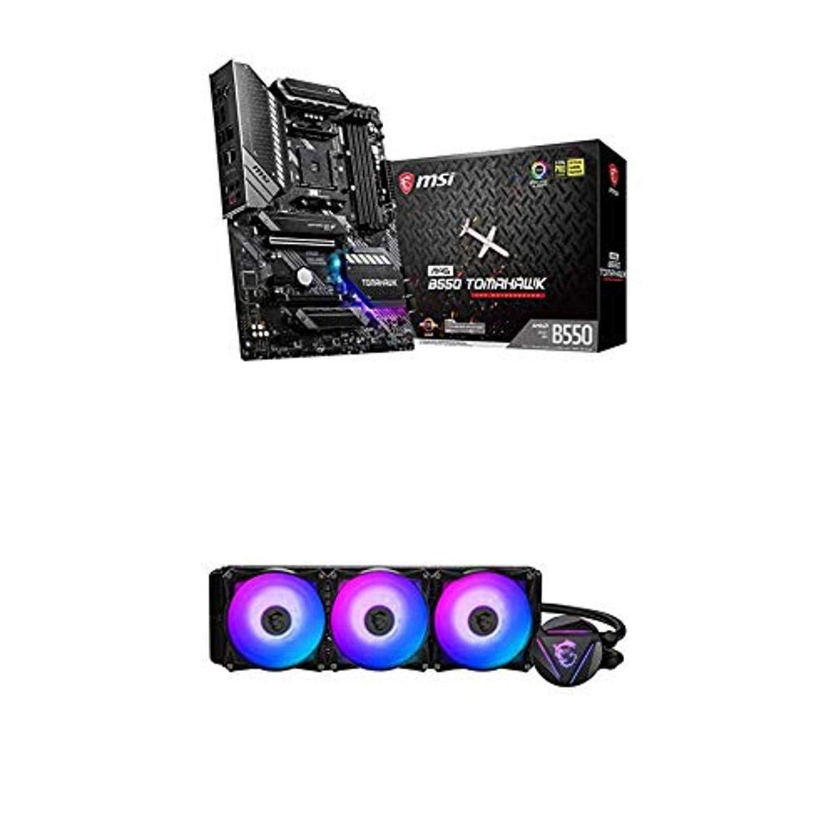 MSI MAG B550 Tomahawk Gaming Motherboard + MSI MAG CORELIQUID 360R - AIO RGB CPU Liquid Cooler