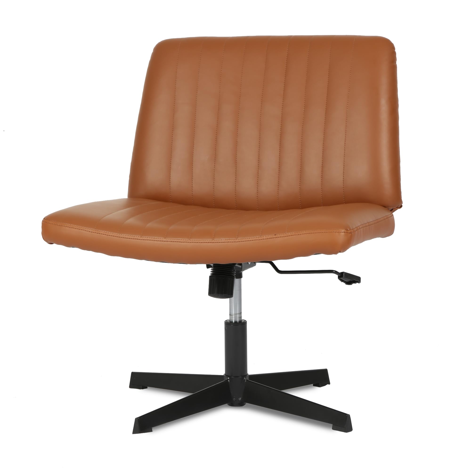 Ckofgdsue Small Vanity Chair with Back No Wheels Armless Computer Task Seating Criss Cross Office Chair Height Adjustable