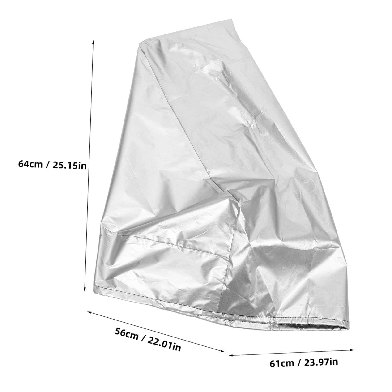 KICHOUSE Waterproof Boat Seat Cover Set Folding Seat Protector for Boat Marine Accessories Silver 56 * 61 * 64cm