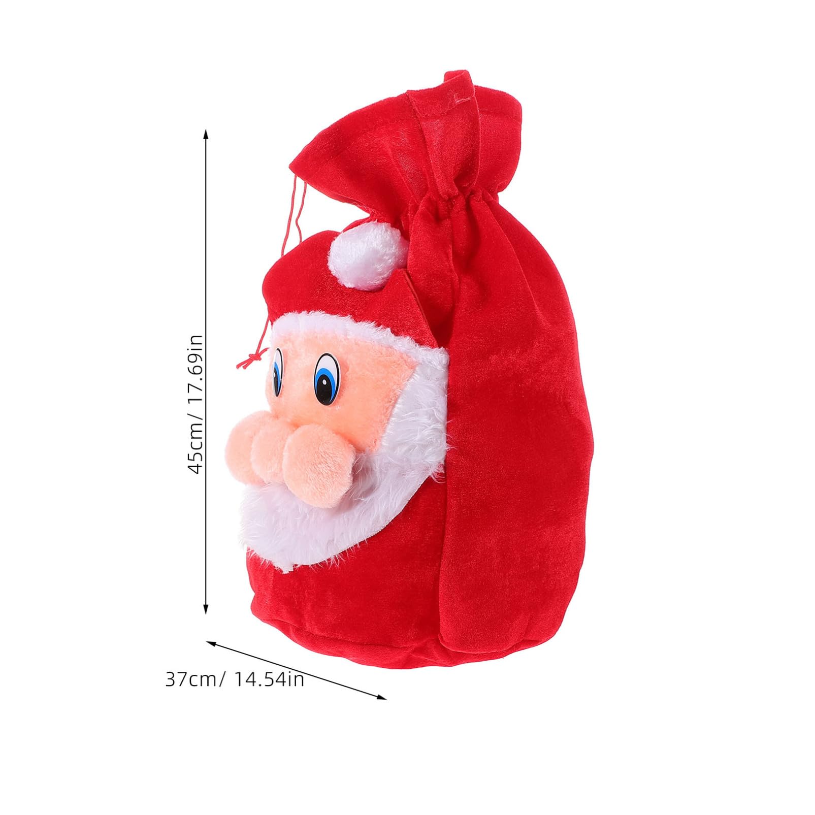 NOLITOY Bolsa de Obsequio de Papá Noel Cordón de Peluche para Dulces Navideños Bolsa para Obsequio para Fiesta de Navidad