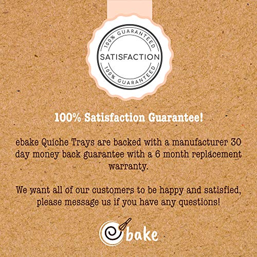 Non Stick Round Fluted Tart Tins, Pie Dish and Quiche Dish in Stainless Steel with Removable Loose Bottom for Pie, Quiche and Tart Cooking (2 Pack) Main Image