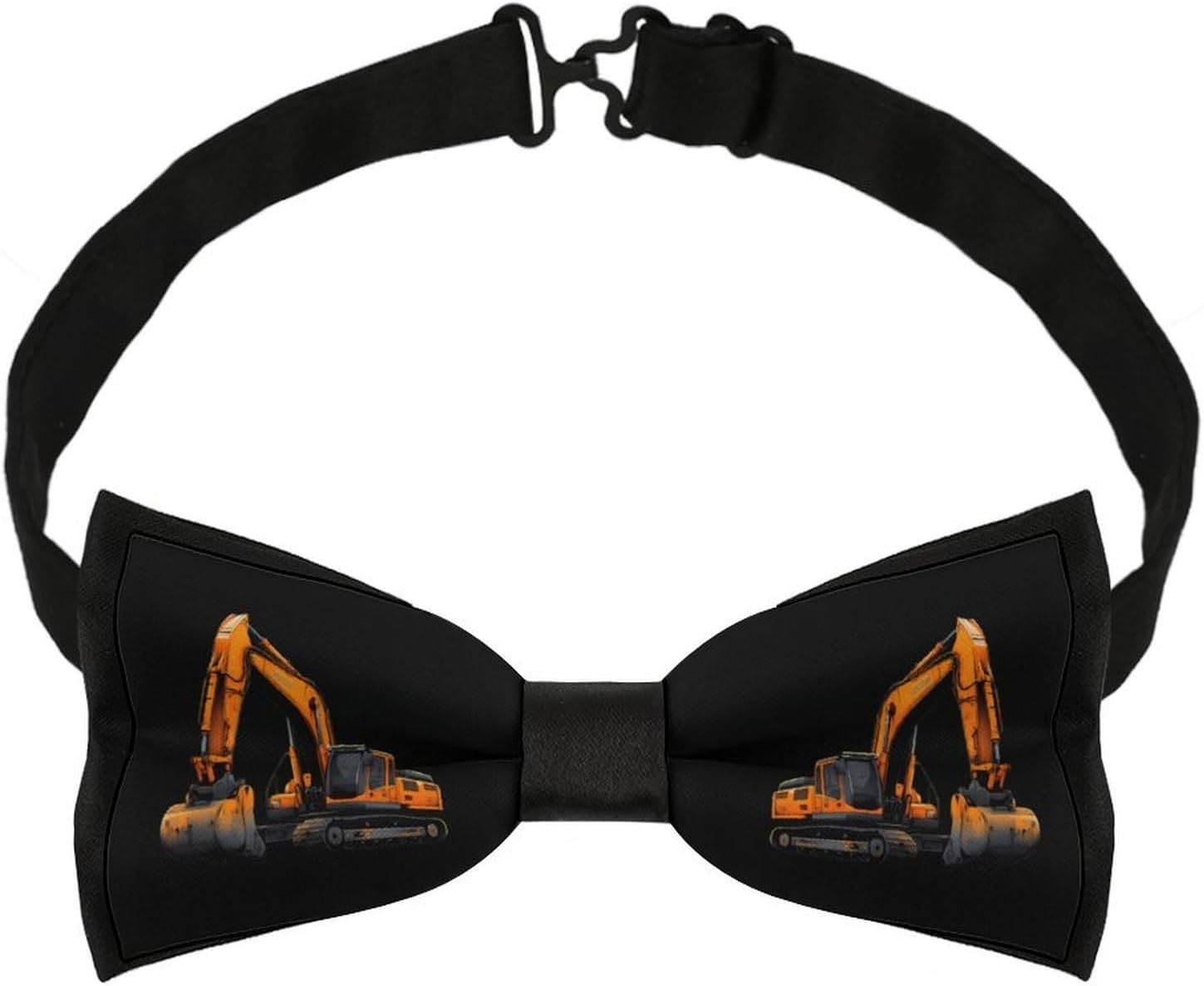 Excavator Engineering Vehicle Truck Novelty Men's Bow Tie Pre-tied Adjustable Bowtie Accessories for Wedding Party