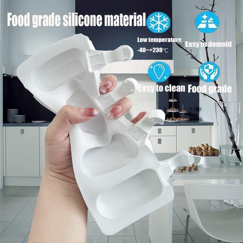 3 Moldes Para Helados con tapa, Molde de silicona para helado, Incluye 100 palitos de helado 100 bolsas para envolver, 100 cintas y 100 pegatinas, para helados congelados para hacer tú mismo