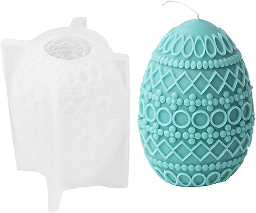Moldes florales para velas de huevo de Pascua, huevos de Pascua, molde de resina para hacer velas de fondant, chocolate, postre, decoración de
