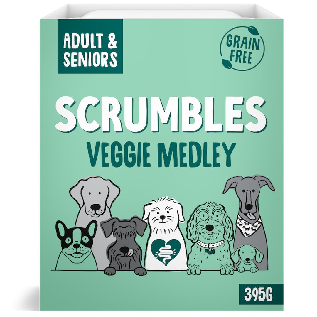 Scrumbles Natural Wet Dog Food, Grain Free Recipe, Vegetable Medley, 7 x 395g