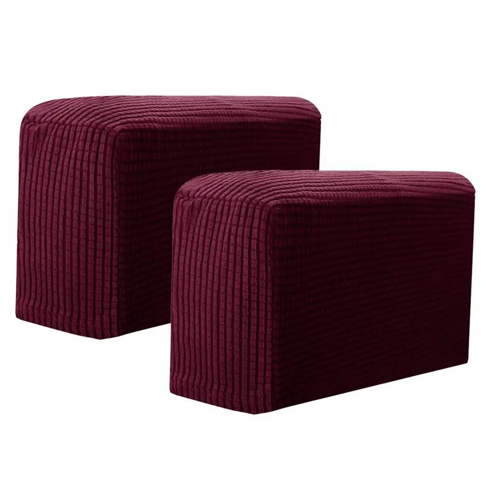 SFOIKVG Arm Covers 2PCS/SET Sofa Armrest Covers Fleece Stretchy Chair Couch Arm Protector Stretch To Fit for Sofa Chair(Wine red-2)