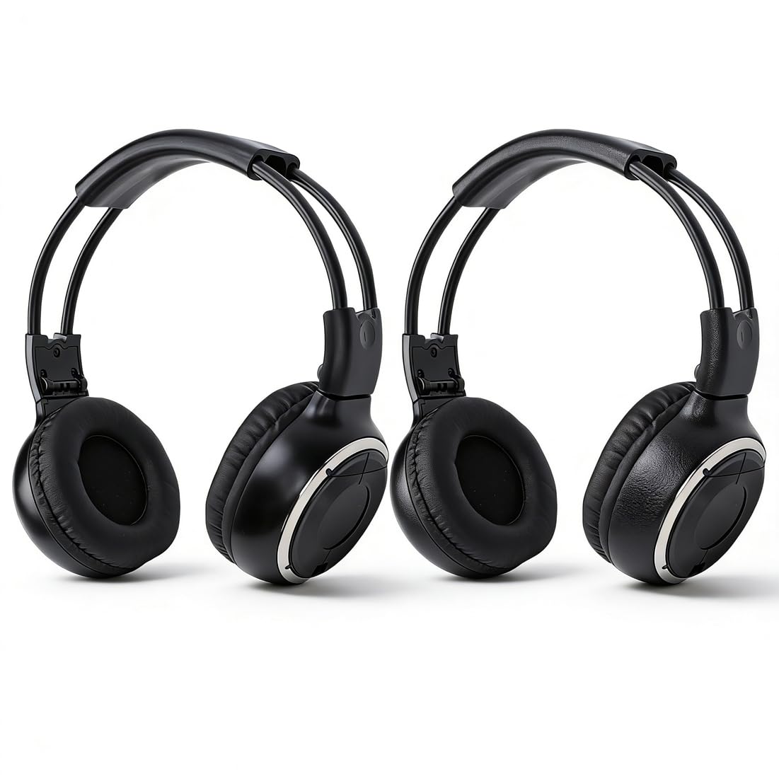Auriculares Inalámbricos para Coche de 2 Canales, Auriculares IR para DVD de Coche No Bluetooth, Infrarrojos Universales con Interfaz de Audio de 3,5 Mm