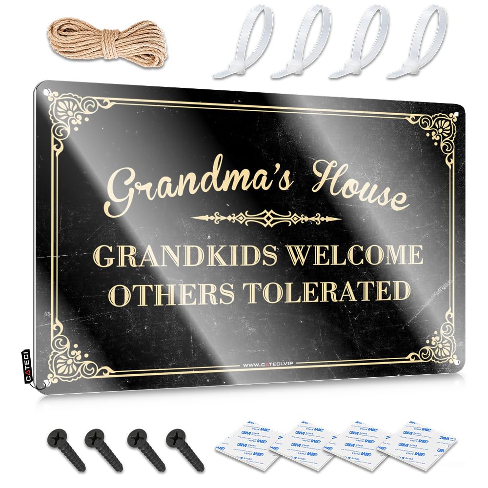 MWFKKADDB Beer Tin Signs Vintage Sets Grandma'S House Tin Sign Funny Signs For Bar Funny Outdoor Decor(30X40CM)