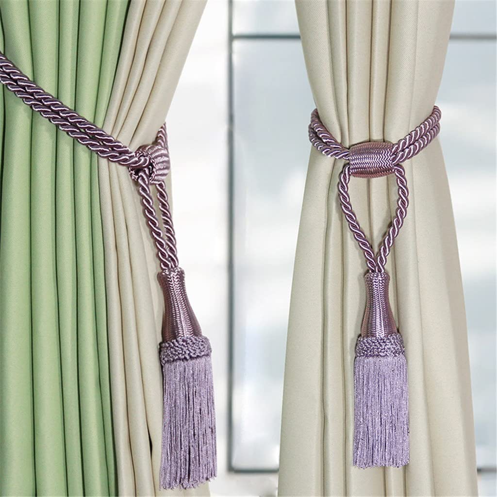 Générique 2 Pcs/Sac Rideau Embrasse Glands Boule Suspendue DIY Chambre Accessoires Cravate Corde Simple Gland Bandage Décoratif (Couleur : A, Taille (A comme Le Montre l'image)