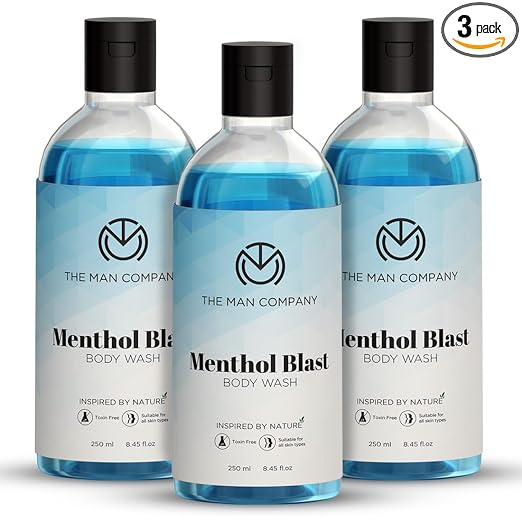 Buy The Man Company Menthol Blast Perfumed Body Wash Pack For Men – 3 * 250 Ml | Shower Gel For Glowing & Cool Skin | Deeply Cleanses & Refreshes | Toxin Free at Rs. 249