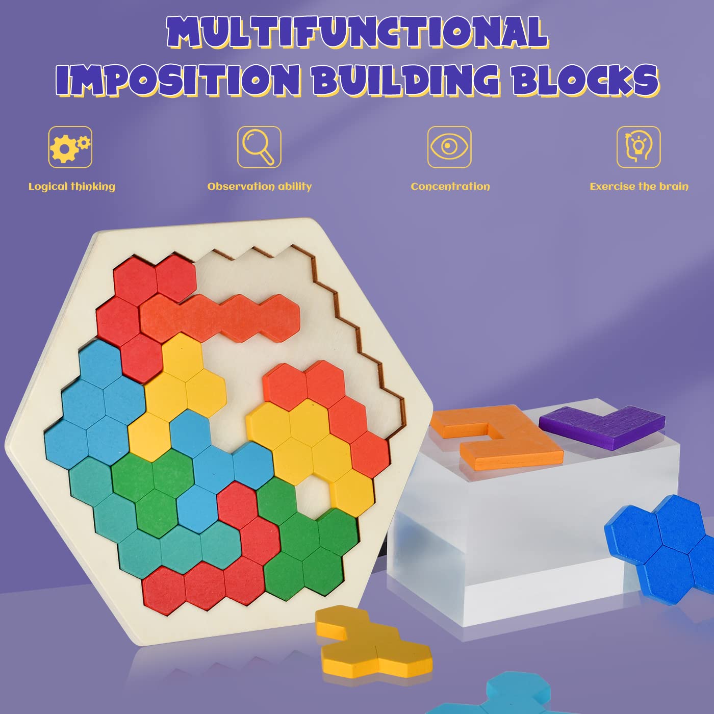 Blocs De Construction Sur Fond En Bois, Blocs De Construction En Bois Colorés | Photo Premium