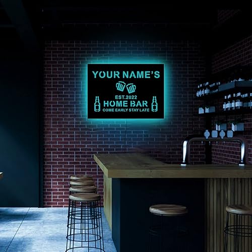 Miniatura 2 de Letreros de neón personalizados con tu nombre, letrero de neón con nombre personalizado de año establecido, letrero de cueva de hombre, letrero LED