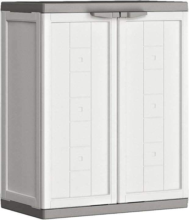 Armadio basso keter jolly basso 1 ripiano regolabile - 68x39x85h bianco 9733000 0447 01