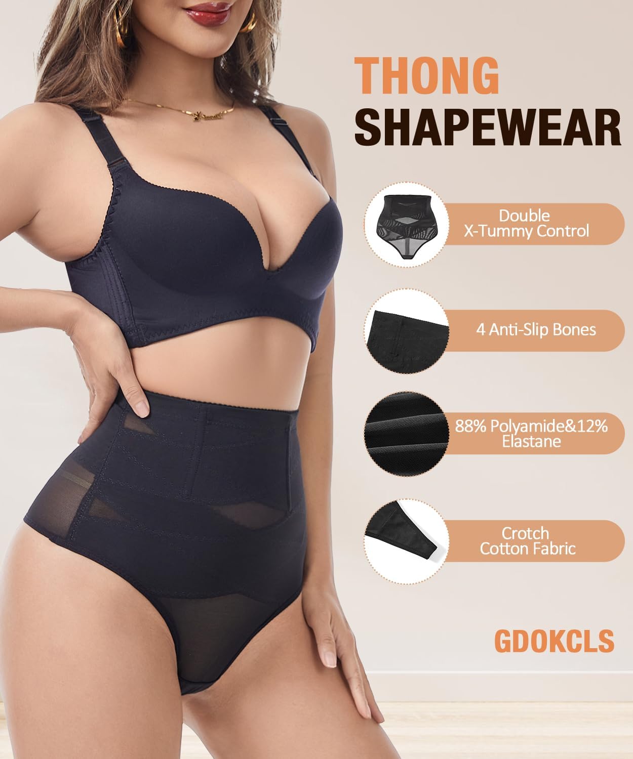 Thong Shapewear Tummy Control Underwear for Women High Waisted Seamless Body Shaper Girdle Panties - Image 4