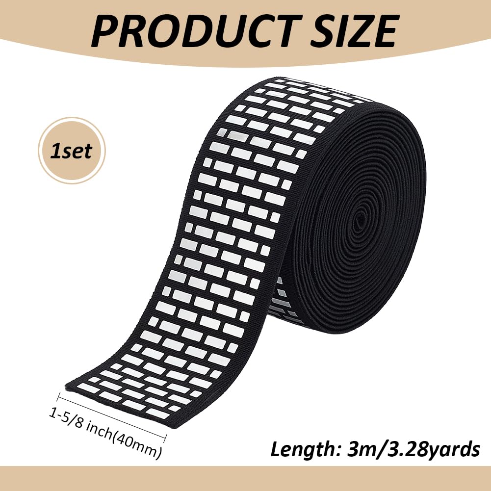 FINGERINSPIRE Ruban élastique à Paillettes Rouges Foncées De