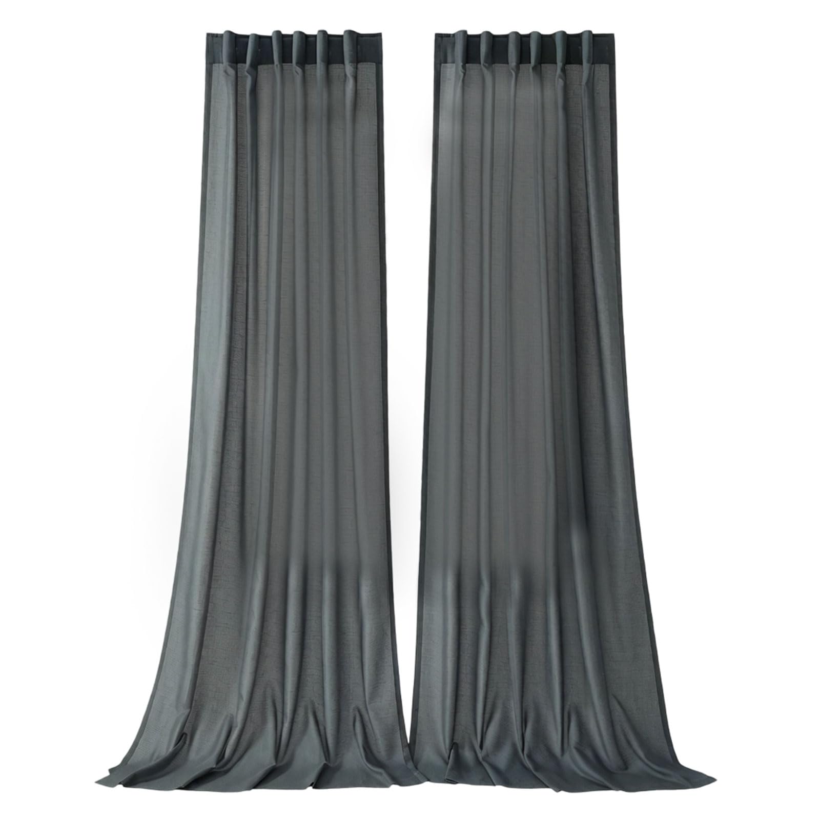 Kaeltsyn Curtains 2 Panel Set Light Filtering Curtain for Living Room Bedroom Farmhouse Privacy Window Drapes Rod Pocket Half Privacy Drapes
