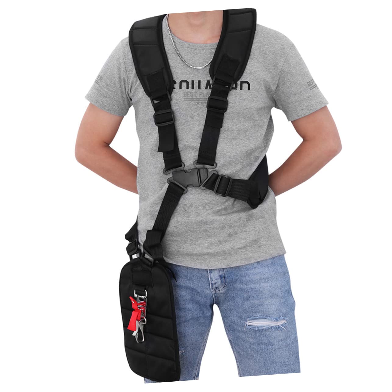 HEMOTON 2pezzi Cinghia per Decespugliatore con Imbracatura Padded per Comfort Ottimale del Accessorio Professionale per Giardinaggio e Manutenzione del
