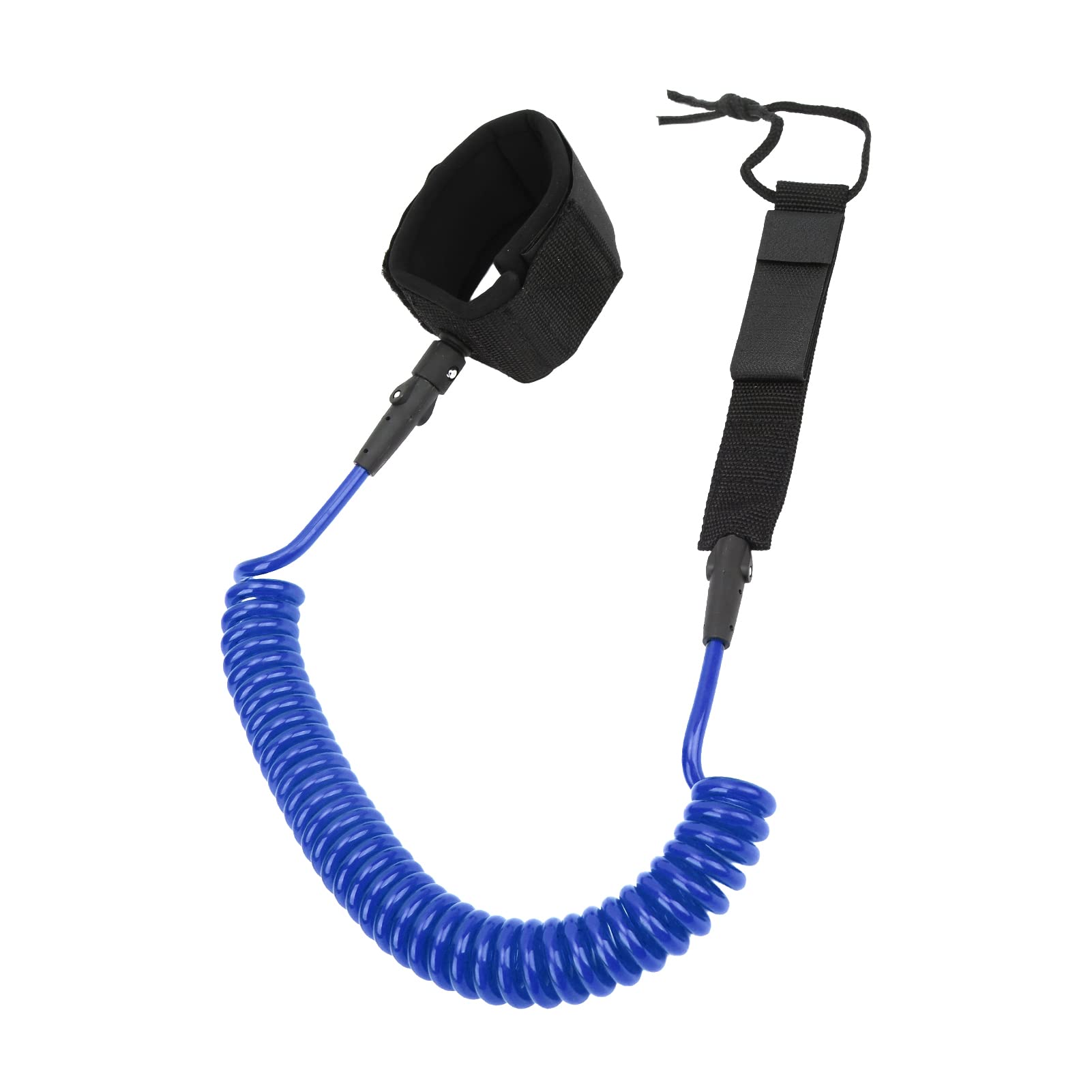 YedaHcy Ankle Strap Surfboard Leash, Seawater TPU Material, 316 Stainless Steel Hardware, Lightweight and Flexible Paddle Board Leash for Men, Women, mini, (Blue Transparent White core)