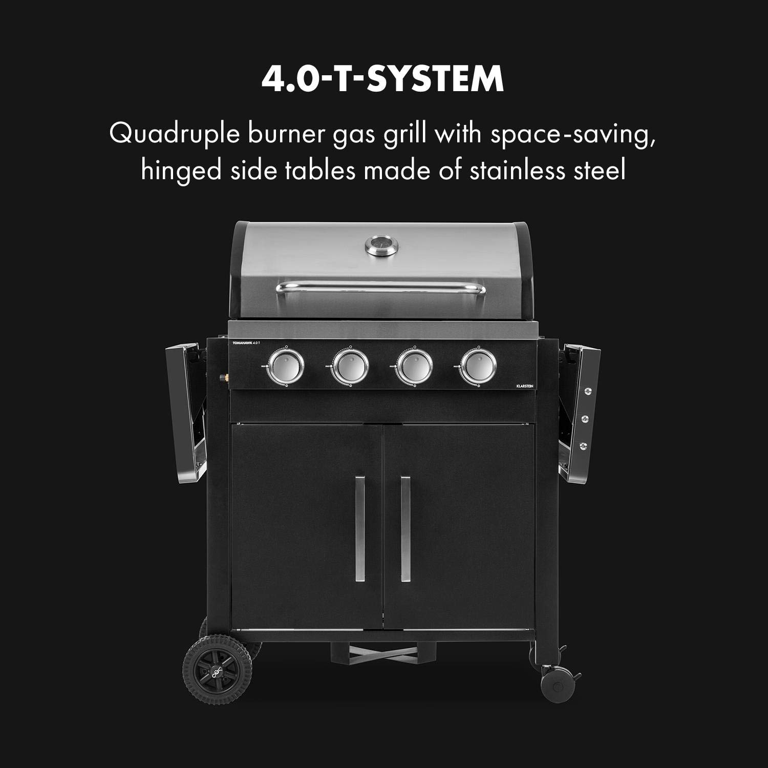 Klarstein Tomahawk 4 0 T Gas Grill 4 X 3 2 KW Burner 69x39cm Grill
