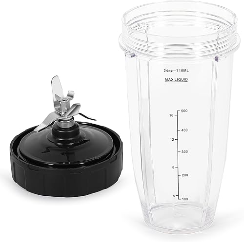 Miniatura 8 de Taza de licuadora de 24oz con tapa para Ninja Auto iQ Pro BL480, BL482, BL642, BL682, BL450, BN401, BN751, BN801, Foodi SS351, SS151, SS401 Más