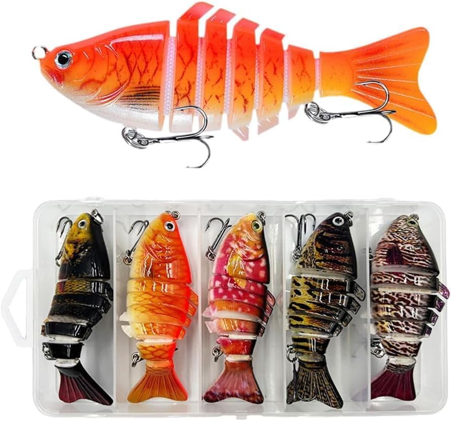 2026 New 3D Swimming Bait for Freshwater &amp; Saltwater, Fishing Gear Attracts Fishing Lures Walleye Trout Bass ，hoehew Upgraded Robotic Fishing Lure