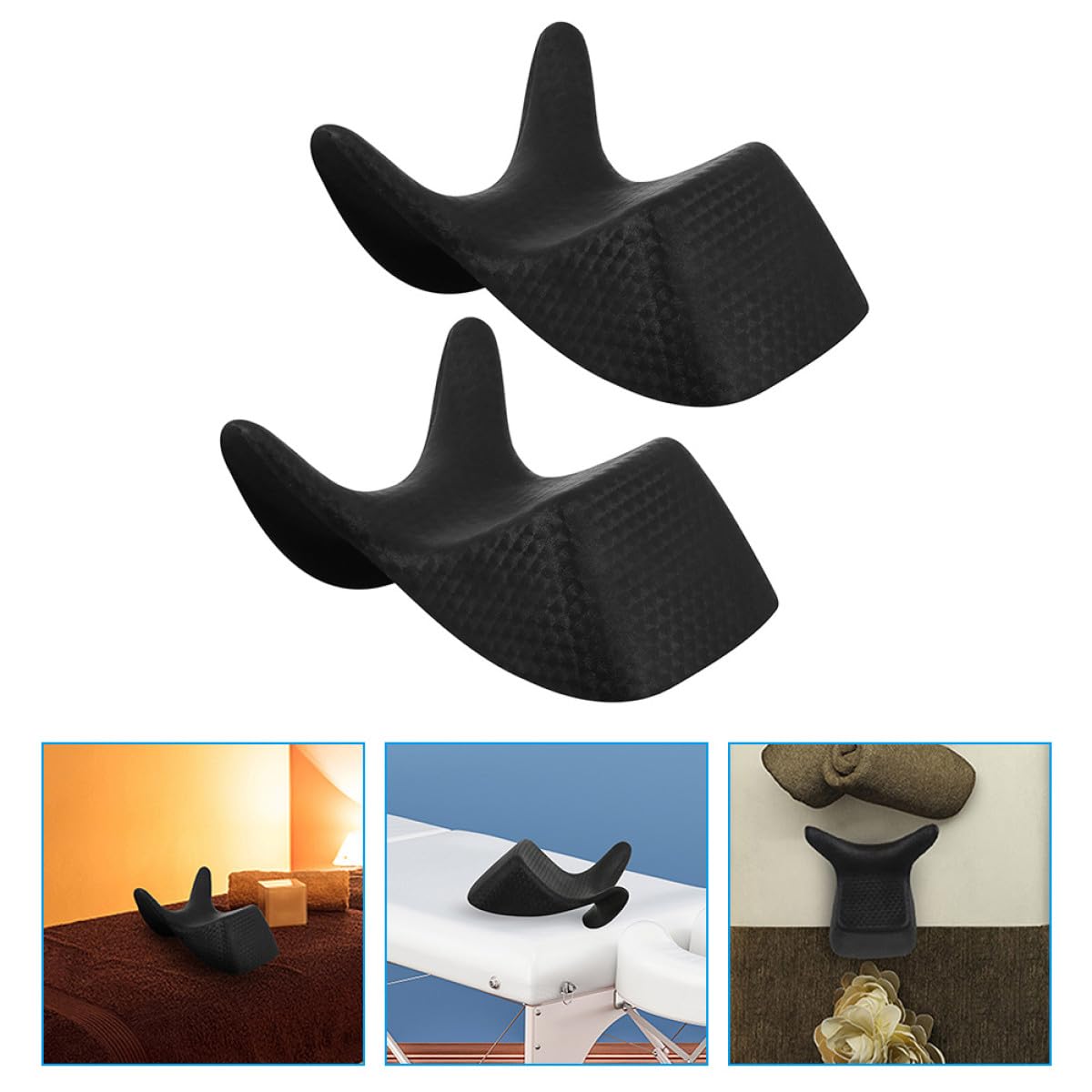 Reposacabezas para Lavabo Gel, Cojín Ergonómico para Cuello, 2 Piezas para Salón y Baño en Casa
