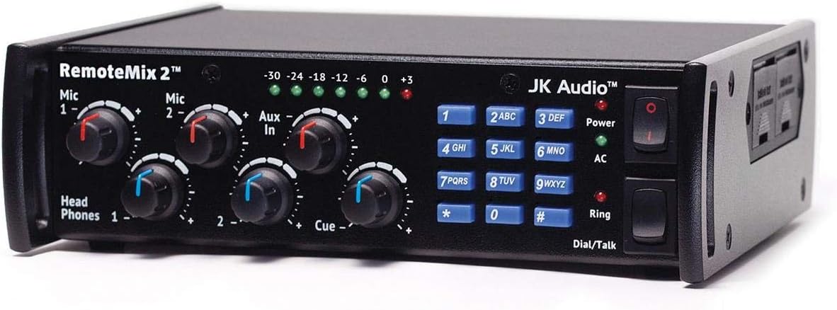 RemoteMix 2 Broadcast Field Mixer, 2x XLR Mic Jacks & 1/4" Headphone Jacks Inputs