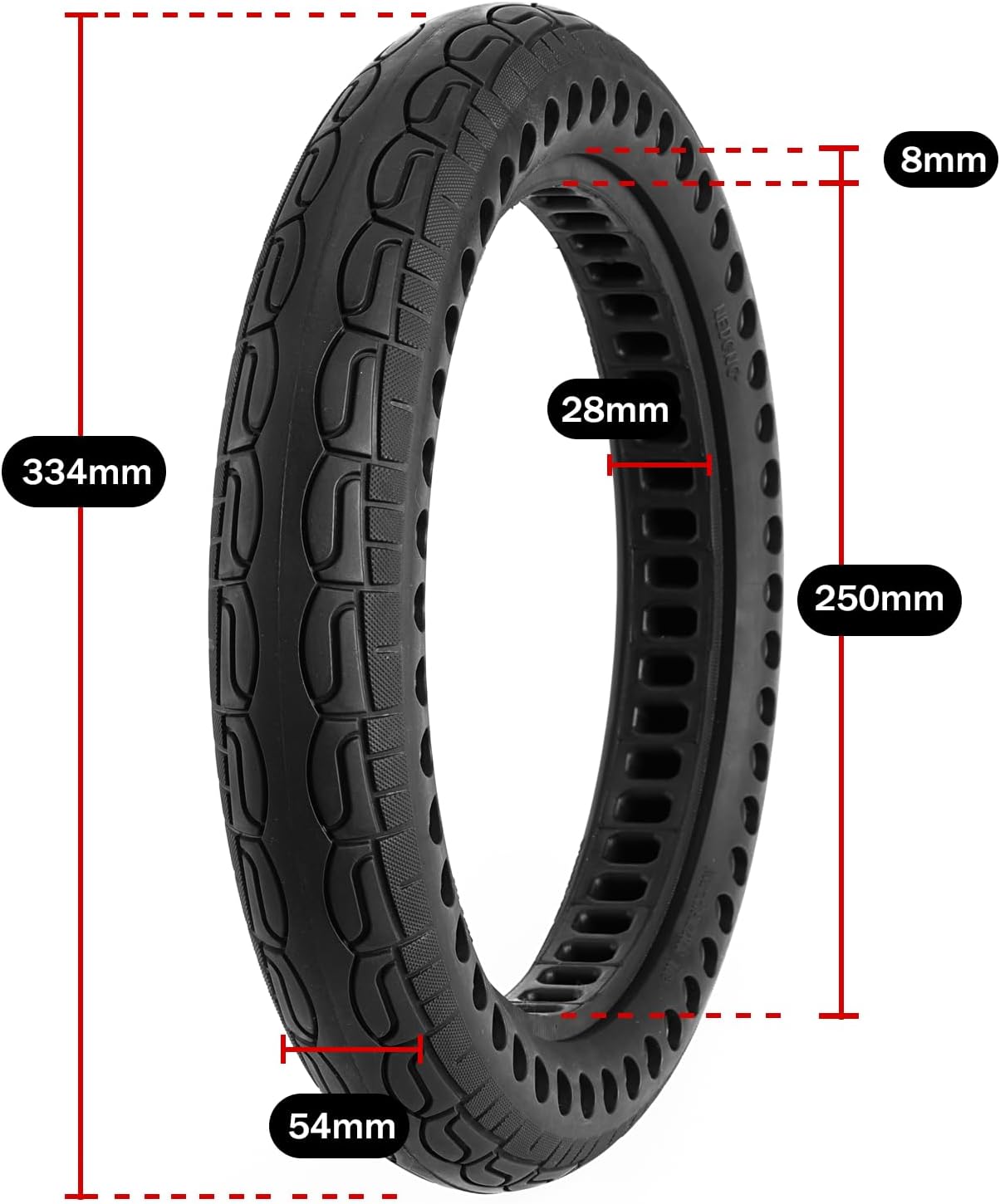 Bicycle Solid Tire 14x2.125 No Flat Honeycomb Tire for 14 Inch Electric Bike Bicycle Puncture-Proof Tyre [Anti-Skid]