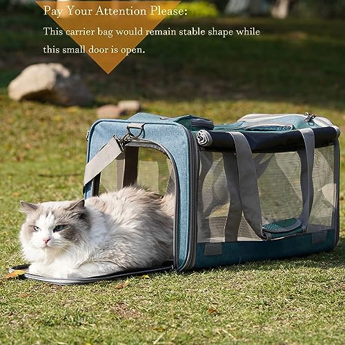 H.S.C PET PRODUCE Hsc Pet Cat Carrier Bolsa Azul Para Cães Pequenos, Canil Temporário Com Laterais M