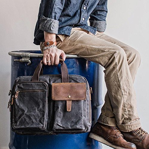 Handmade Waxed Canvas Duffle Bag Travel Bag Holdall Luggage Bag Overnight Bag Weekender Bag Canvas Messenger Bag Crossbody Bag 15'' Laptop Bag