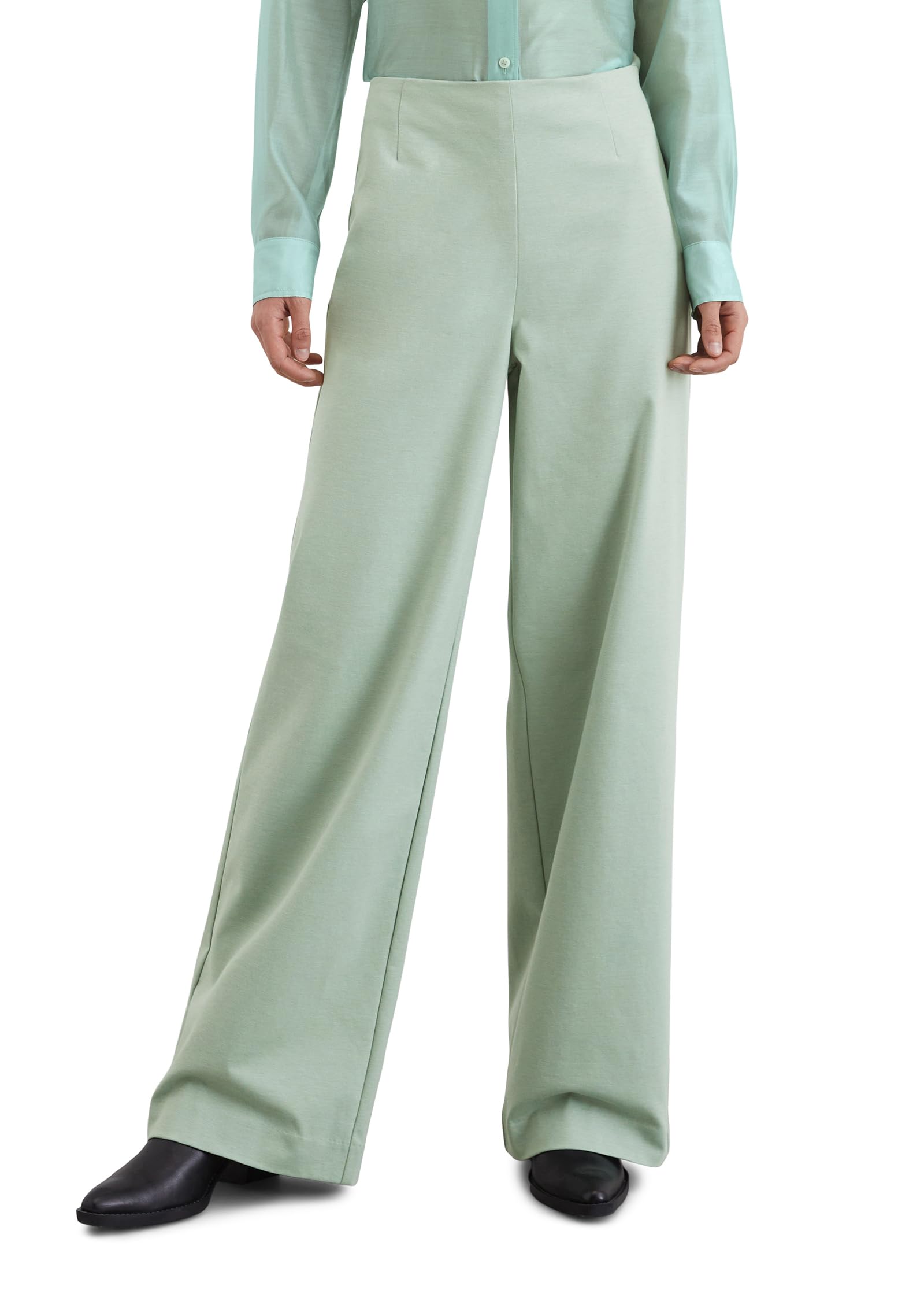 Marc O'Polo Damen Anzughose mit hohem Bund Wide Fit