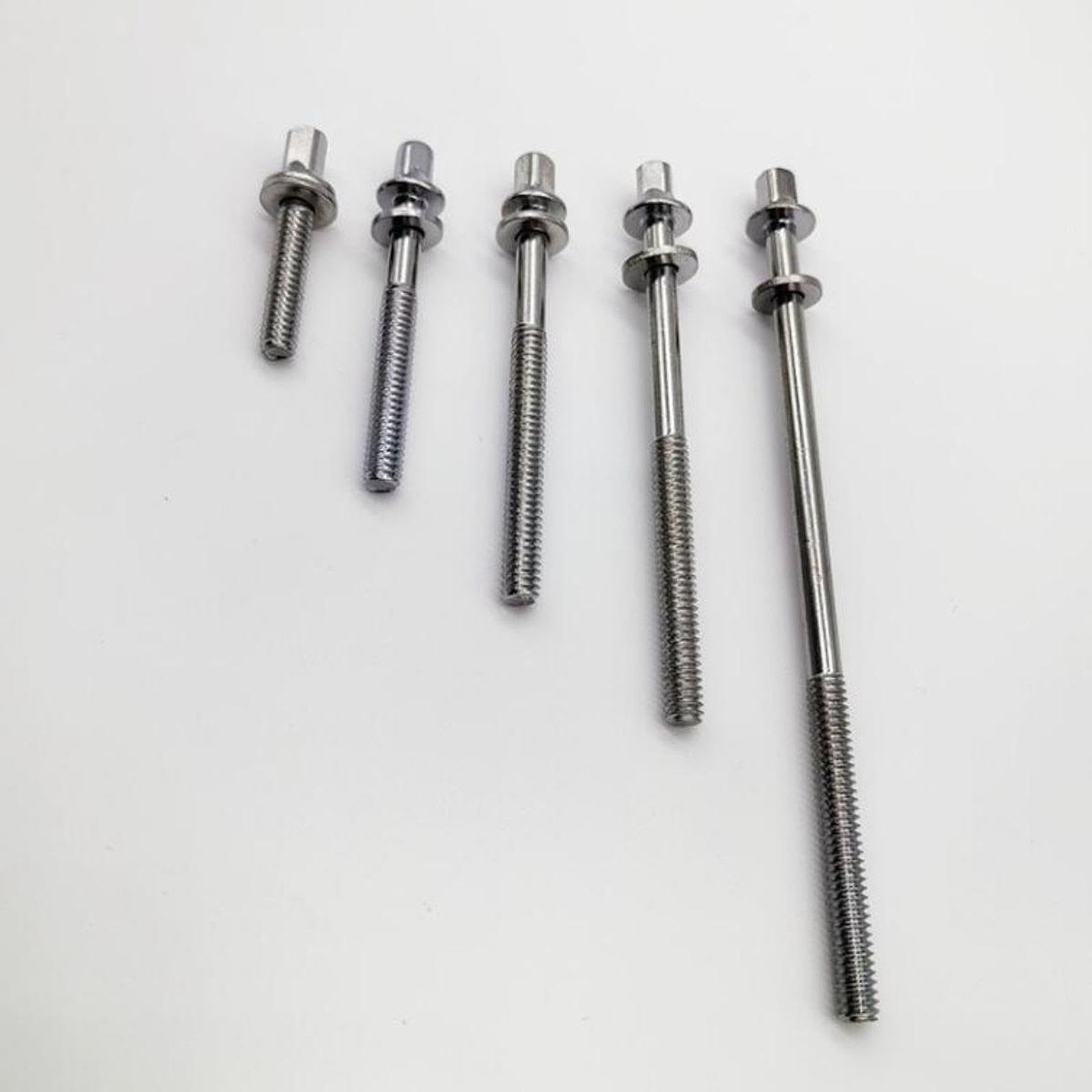 6 Stück Trommelspannstäbe M5 x 70 mm Silber Drum Lug Befestigungsschrauben für Percussion