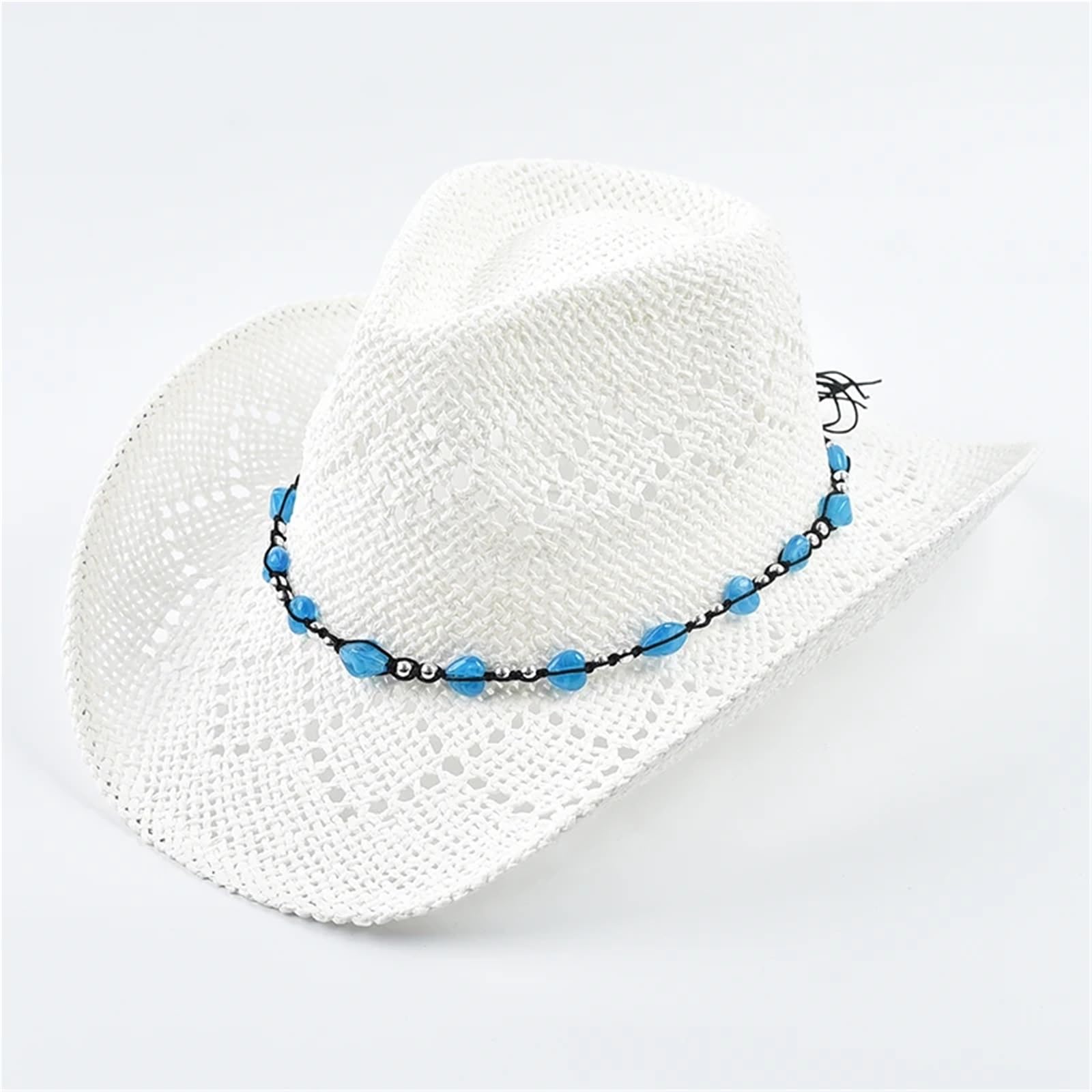 Sombrero de Vaquero Rosa Sombreros de sol verano for mujer, sombrero viaje junto al mar, adecuado for festivales música, a juego Para fiestas
