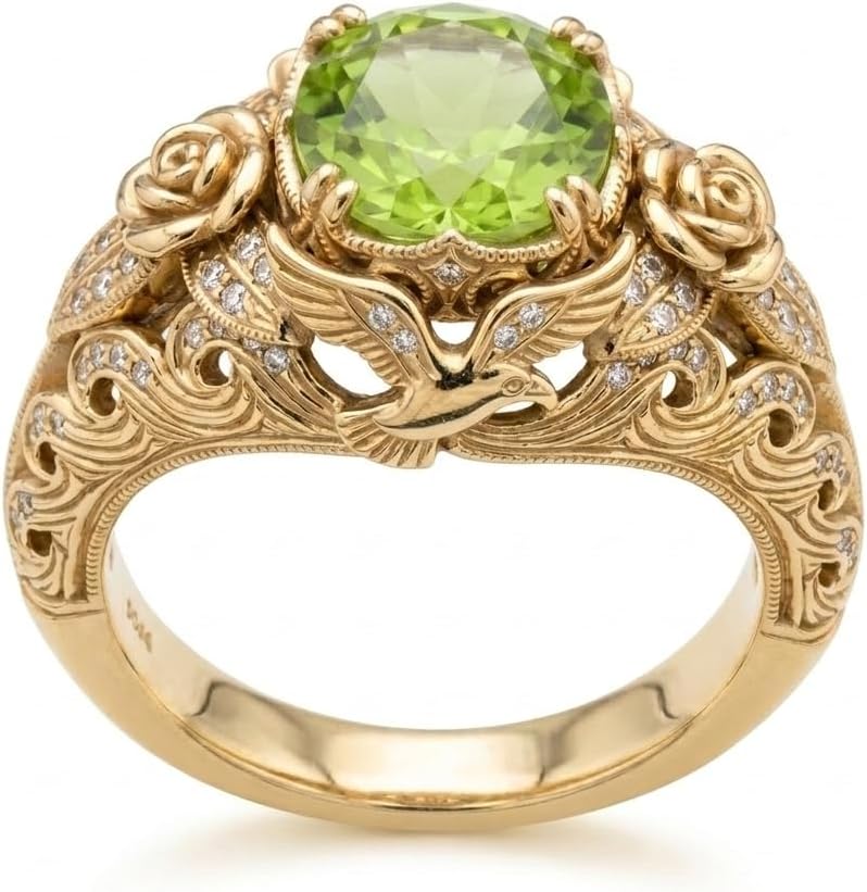 3CT Cushion Cut Vintage 925 Sterling Silver 10K 14K 18K Solid Gold Birthstone Ring For Women, Antique Victorian Nature Inspired Engagement Ring, Unique Gemstone Rings For Her