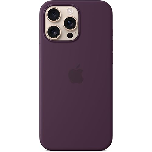 Apple iPhone 16 Pro Max Silicone Case with MagSafe and Camera Control: Lightweight Phone Case, Wireless Charging Compatible, Smooth Matte Finish; Plum