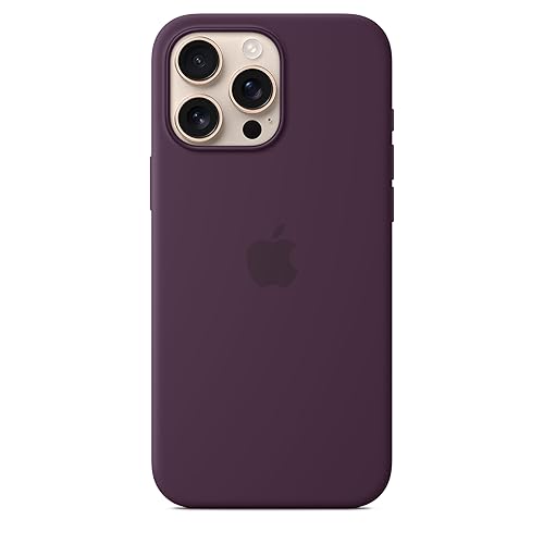 Apple iPhone 16 Pro Max Silicone Case with MagSafe and Camera Control: Lightweight Phone Case, Wireless Charging Compatible, Smooth Matte Finish; Plum