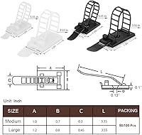 Vista 7 de Clips adhesivos para organizar cables, 50 piezas ajustables de nailon para correas de cables, clips de alambre organizador con cinta adhesiva